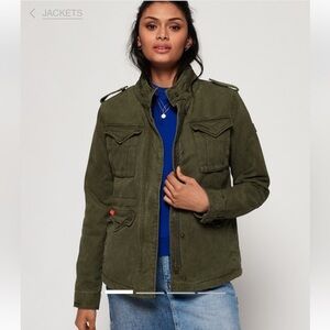 Superdry Green Military  Jacket Size Small